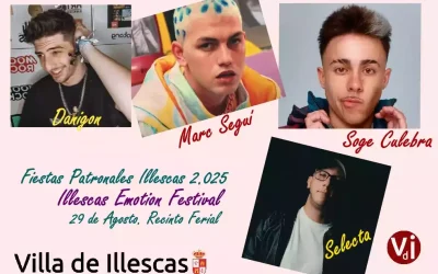 Fiestas Patronales 2025 Illescas. Día 29 de Agosto: actuaciones musicales