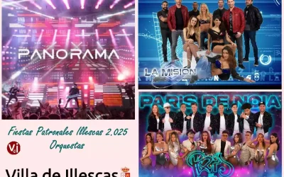 Este año en las Fiestas de Illescas, las actuaciones principales son orquestas