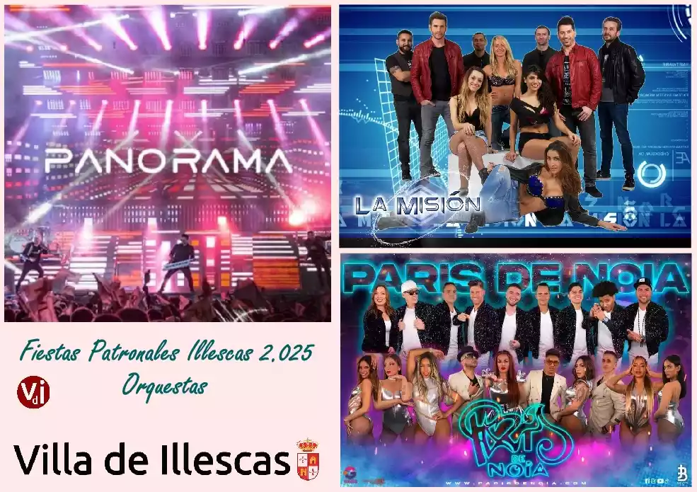 Fiestas Illescas 2025. Orquestas