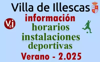 Horarios instalaciones deportivas municipales. Verano 2025
