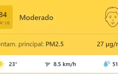 Avisos por altos niveles de material particulado en el aire