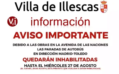 Se retrasan las obras en Avd. de las Naciones y seguirá sin parar el Bus Toledo-Madrid