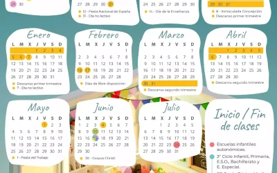 Calendario escolar en Castilla la Mancha. Curso 2025-26