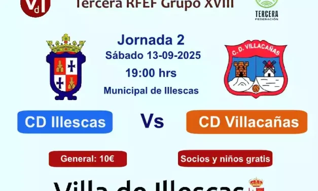 CD Illescas Vs CD Villacañas este sábado en el Municipal