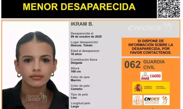 Desaparecida una menor en Illescas