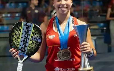 Paula Ferrán, deportista illescana, medalla de oro en pádel