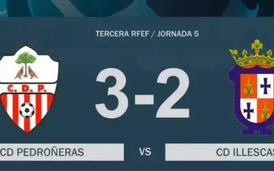 Resumen video Pedroñeras-Illescas. Clasificación, resultados y próxima jornada 6 en 3ª División Grupo XVIII