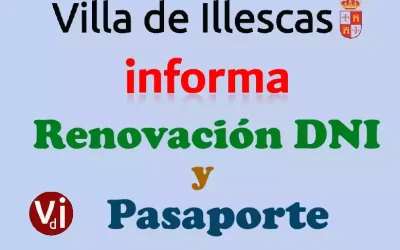 Renovación DNI o pasaporte en Illescas. Día 20 de Octubre