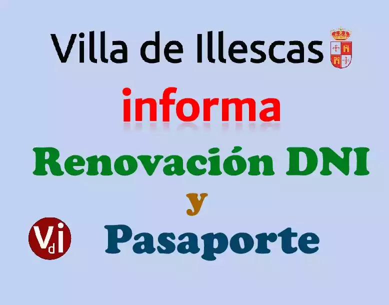 villa de illescas-informa-dni_villa Renovación DNI y pasaporte Illescas