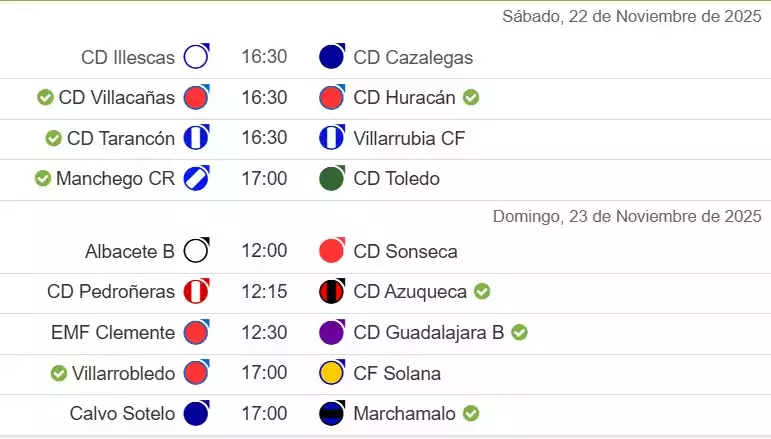 jornada-12-3div-gr18 Partidos jornada 12 3ª División Grupo 18