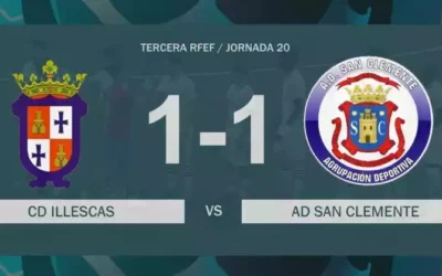 Illescas y San Clemente empatan en el Municipal. Crónica y resumen de vídeo