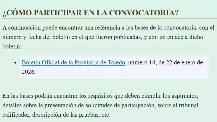 convocatoria Convocatoria Ayto. Illescas