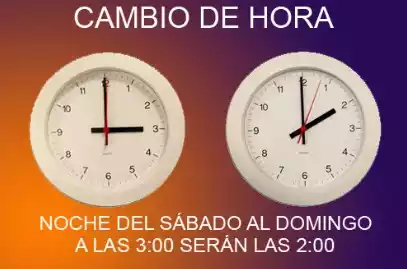 No olvides que este fin de semana hay cambio de hora