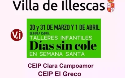 Talleres infantiles por los «días sin cole» en Semana Santa Illescas 2026
