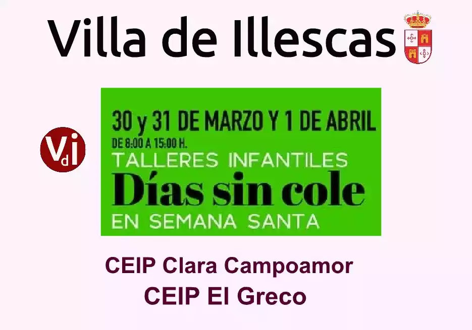 Días sin cole Semana Santa Illescas 2026
