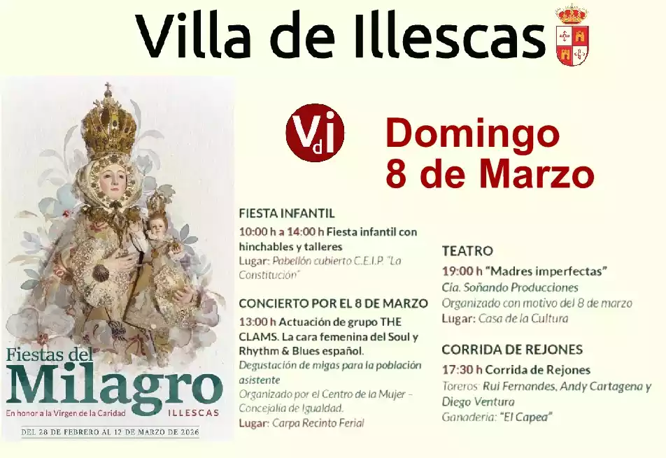 Fiestas del Milagro Illescas 2026. Domingo 8