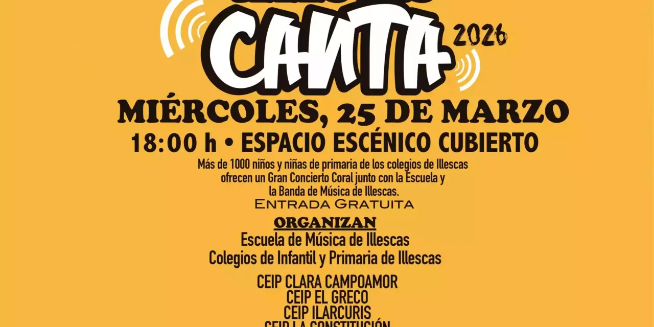 El miércoles día 25 tendrá lugar el evento «Illescas canta»