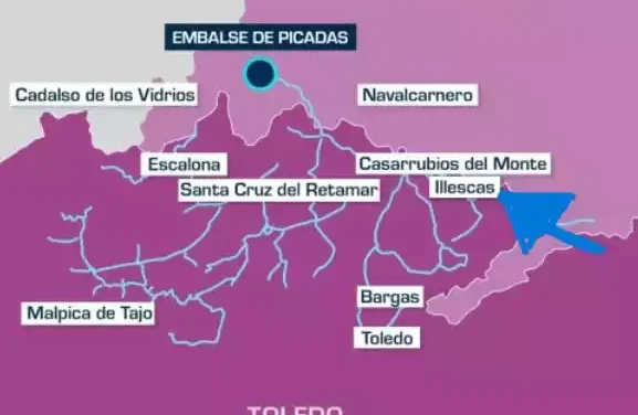 Varios pueblos afectados por un episodio de turbidez en el agua del embalse de Picadas