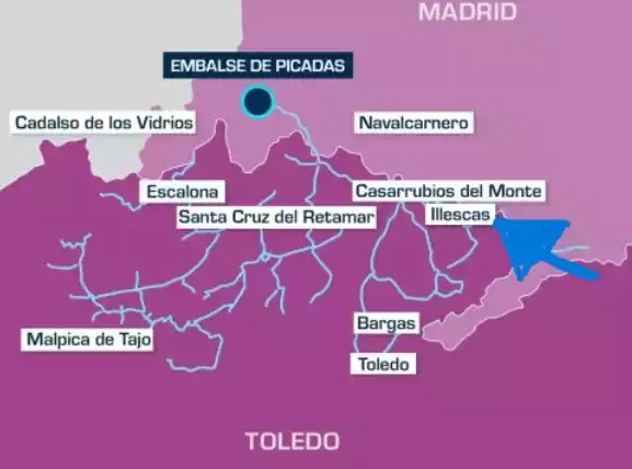 Pueblos afectados por el incidente