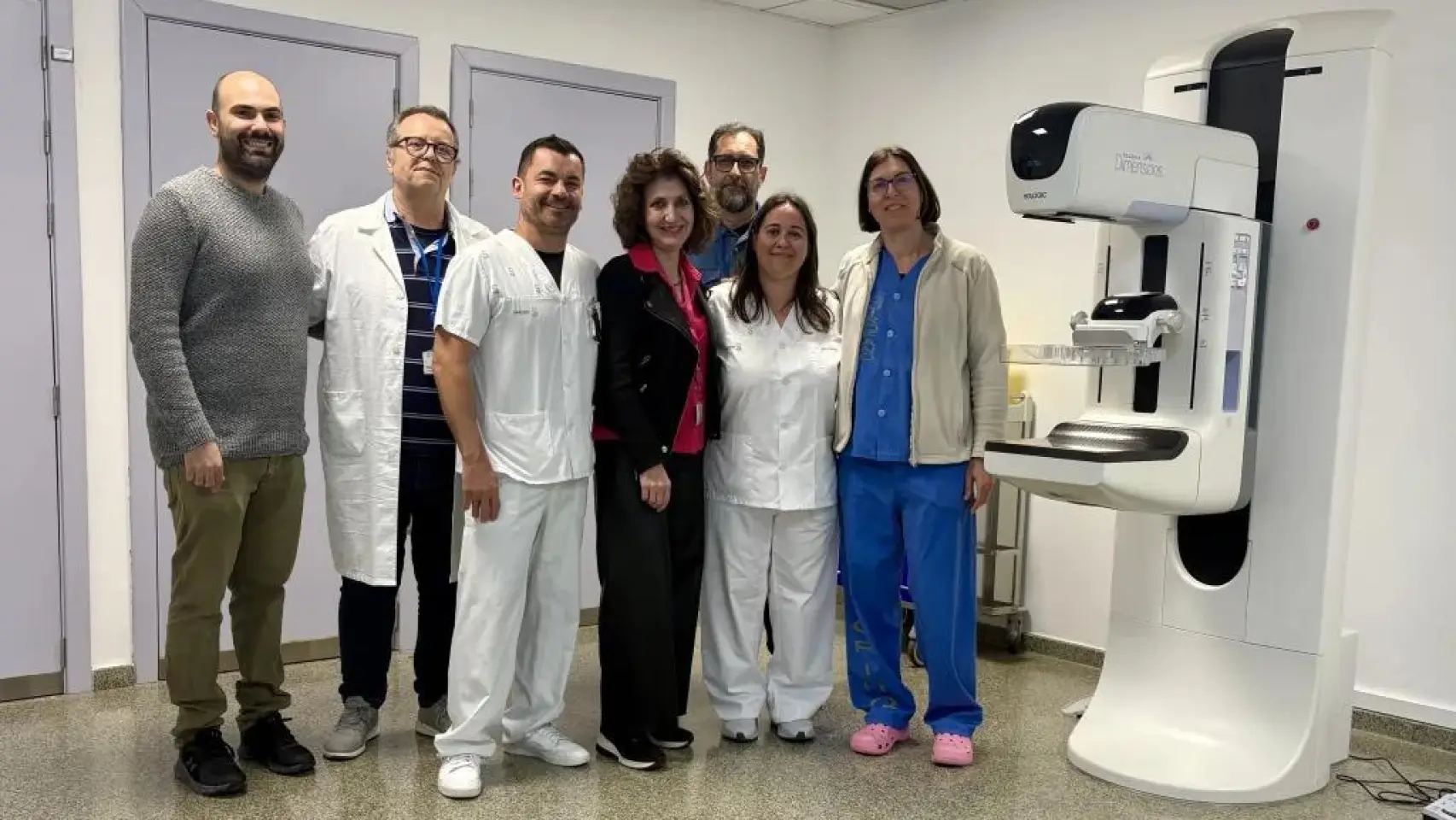 Equipo de trabajo del mamógrafo de Illescas