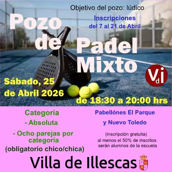 Pozo de padel mixto Illescas