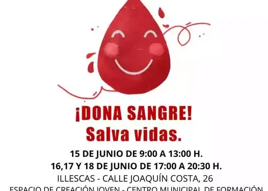 Se pueden efectuar donaciones de sangre en Illescas del 15 al 18 de Junio